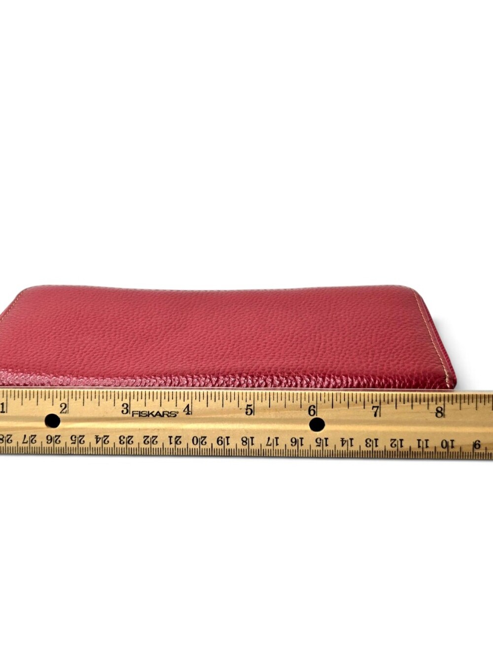 Lavemi Red Leather Wallet. Zip Closure. - Picture 5 of 11